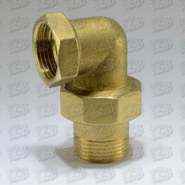 Brass demountable connections 90° MF