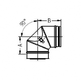 Schiedel PPL Elbow 90 ° with a cleaning hatch