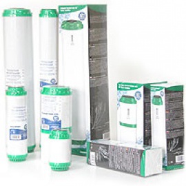 AQUA FILTER cartridges of activated charcoal and coco nut shell with KDF additives