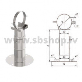 UMK Sienas stiprinājums, D160, AISI439/1.0mm 20-35, teleskopisks