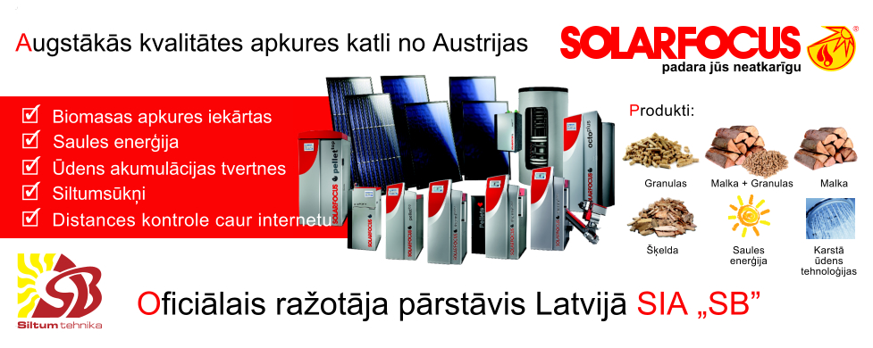 SOLARFOCUS granulu apkures katli 