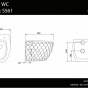WC Pods CLASS balts/pulēts ar zelta detaļām+SC vāks 100