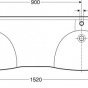 IFO SIGN dubultā izlietne,150 cm