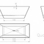VISPOOL brīvstāvošās vannas QUADRO 175 1752*805 (balta)