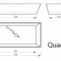 Izlietne QUADRO 70 700x350 balta