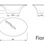 Izlietne FIORE 580x380 balta