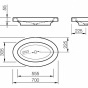 Izlietne OVAL 700x450 balta