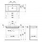Izlietne LIVING 90x48 balta