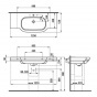 Izlietne LB3 125x52 balta