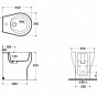 WC Bidē K09 uz grīdas 45cm