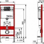 TECE WC iebūvējamais rāmis ar pogu un stiprinājumiem