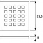 TECE dušas režģis Quadratum 100x100mm