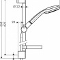 HANSGROH Maisītāji CROMA100 Vario/Unica C dušas komplekts
