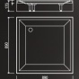 Dušas paliktnis KK-90 900*900 kvadr.