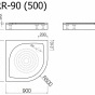 Paliktnis RR-90*90 (500) ar paneli un sifonu