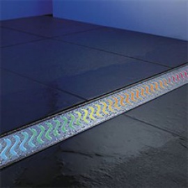ACO water-sensitive illumination for shower channels, rainbow