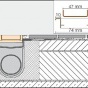 KERDI-LINE-H 50 dušas traps 100cm