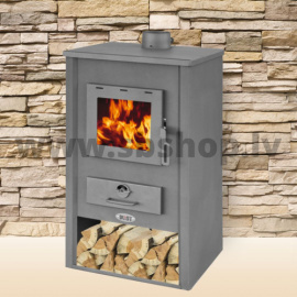 Wood fireplace BLIST PADOVA, with central heatin