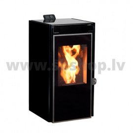 Moon pellet fireplaces with air heating