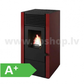 Granulu kamīns ar 1 papildus gaisa izvadu Eva Calor MARISA 9.2kW sarkans