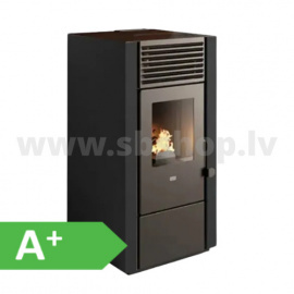 Granulu kamīns ar 1 papildus gaisa izvadu Eva Calor MARISA 9.2kW melns