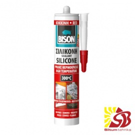 Karstumizturīgie hermētiķi BISON SILICONE HT sark.(280ml)